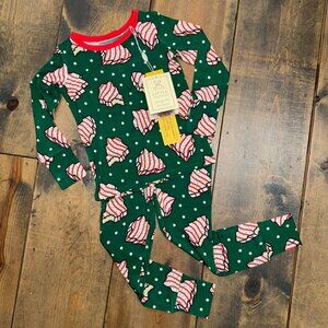 NWT Little Snuggies Christmas Tree Cakes Christmas Pajama Set - multiple sizes